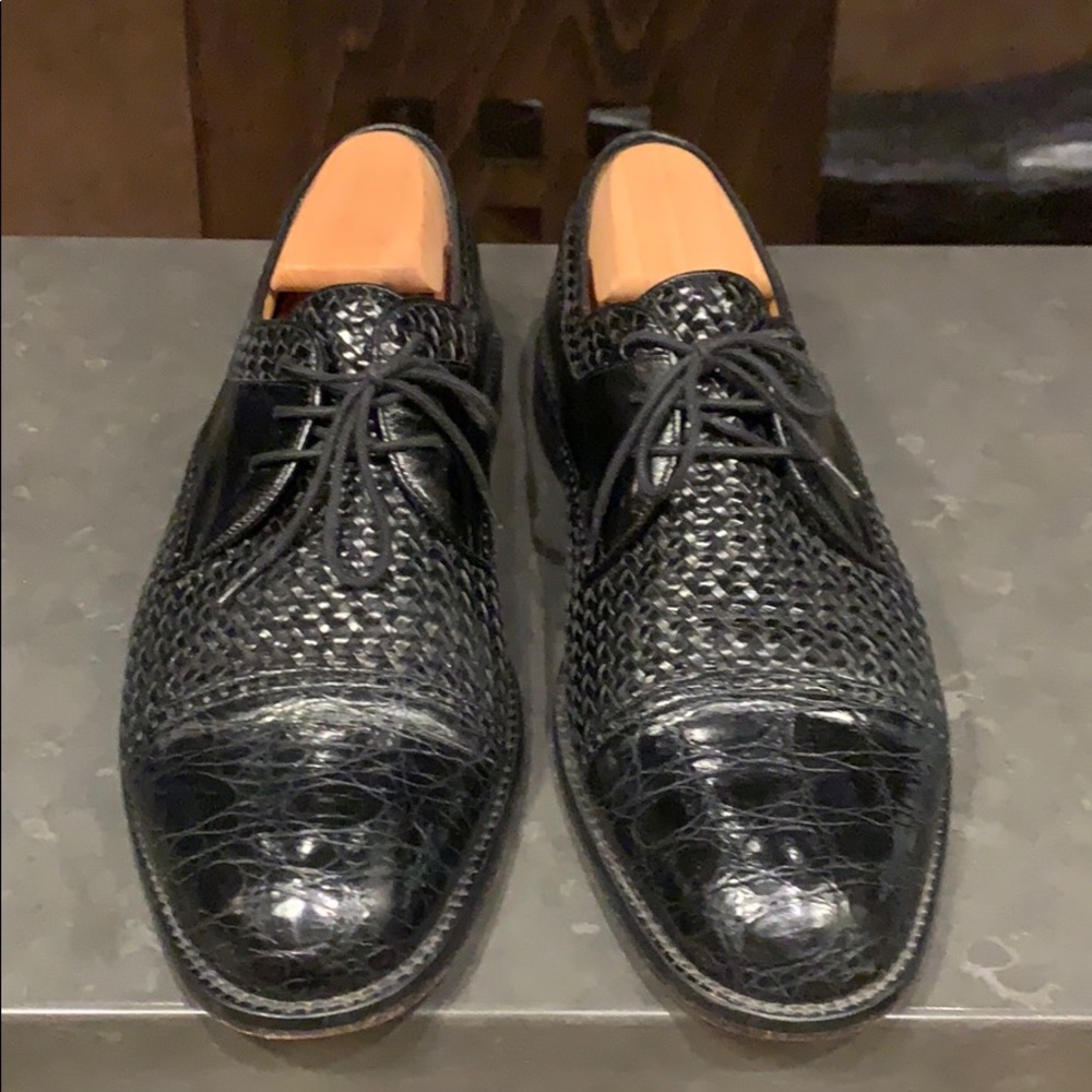 Exotic crocodile Mezlans dress shoe